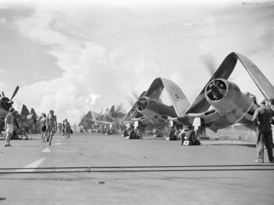 Corsairs of No. 1830 Squadron aboard HMS Illustrious