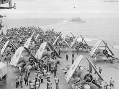 Corsairs aboard HMS Formidable July 1944