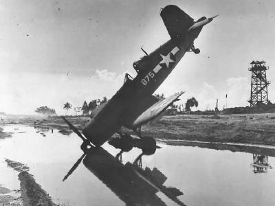 F4U-1A 7875 flown by Capt Edwin L Olander of VMF-214