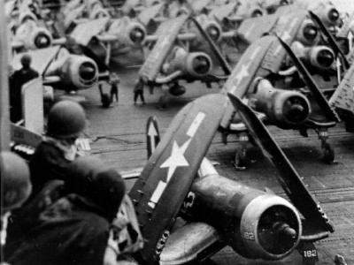 F4U 182 aboard USS Bunker Hill
