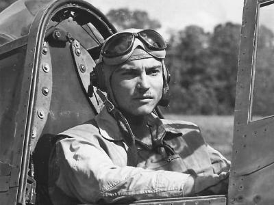 MIA Pilot Virgil Ray of VMF-214 in F4U