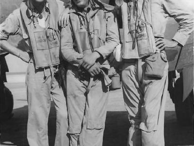 VMF-214 pilots March, Harper and Avey