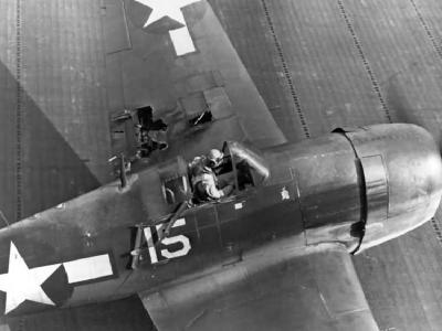 Damaged F6F-3 #15
