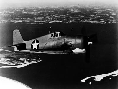 F6F-3 Hellcat in flight, May 1943