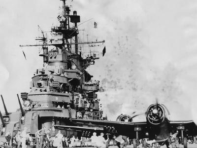 Grumman F6F Hellcats on the flight deck