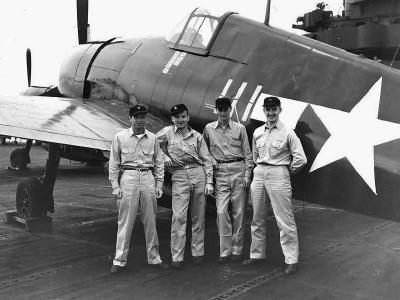 Pilots of VF-83 by F6F-5 Hellcat #111