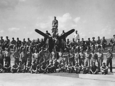 VBF-16 Personnel By F6F Hellcat