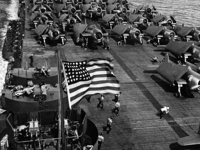 F6Fs onboard USS Yorktown 1943