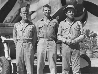 Ground Crewmen of MAG-24 commended by Gen Ralph Mitchell Bougainville