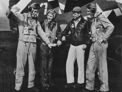 VF-6 pilots aboard USS Hancock