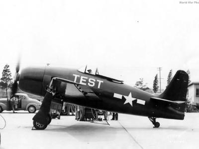 XF8F-1 Bearcat before first flight, Grumman factory
