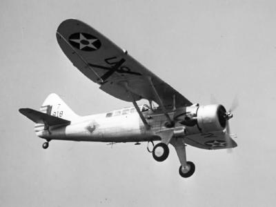 Douglas O-46A over McCord Field