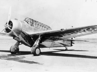 Observation aircraft O-47A on the ground