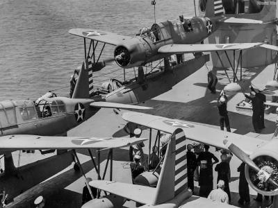 OS2U aboard USS Albemarle AV-5 14 May 1942 3