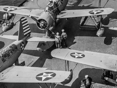 Vought OS2U aboard USS Albemarle AV-5 14 May 1942 4