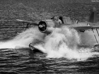 OS2U on water 1943