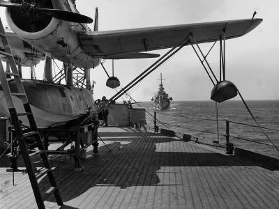 OS2U secured aboard the USS West Virginia