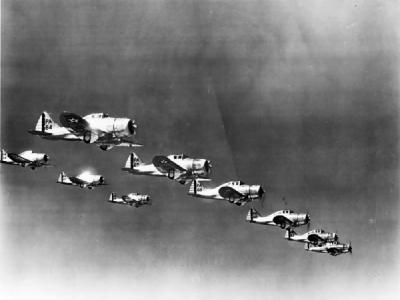 P-35s of the 27th PS over Selfridge Field 1938 2