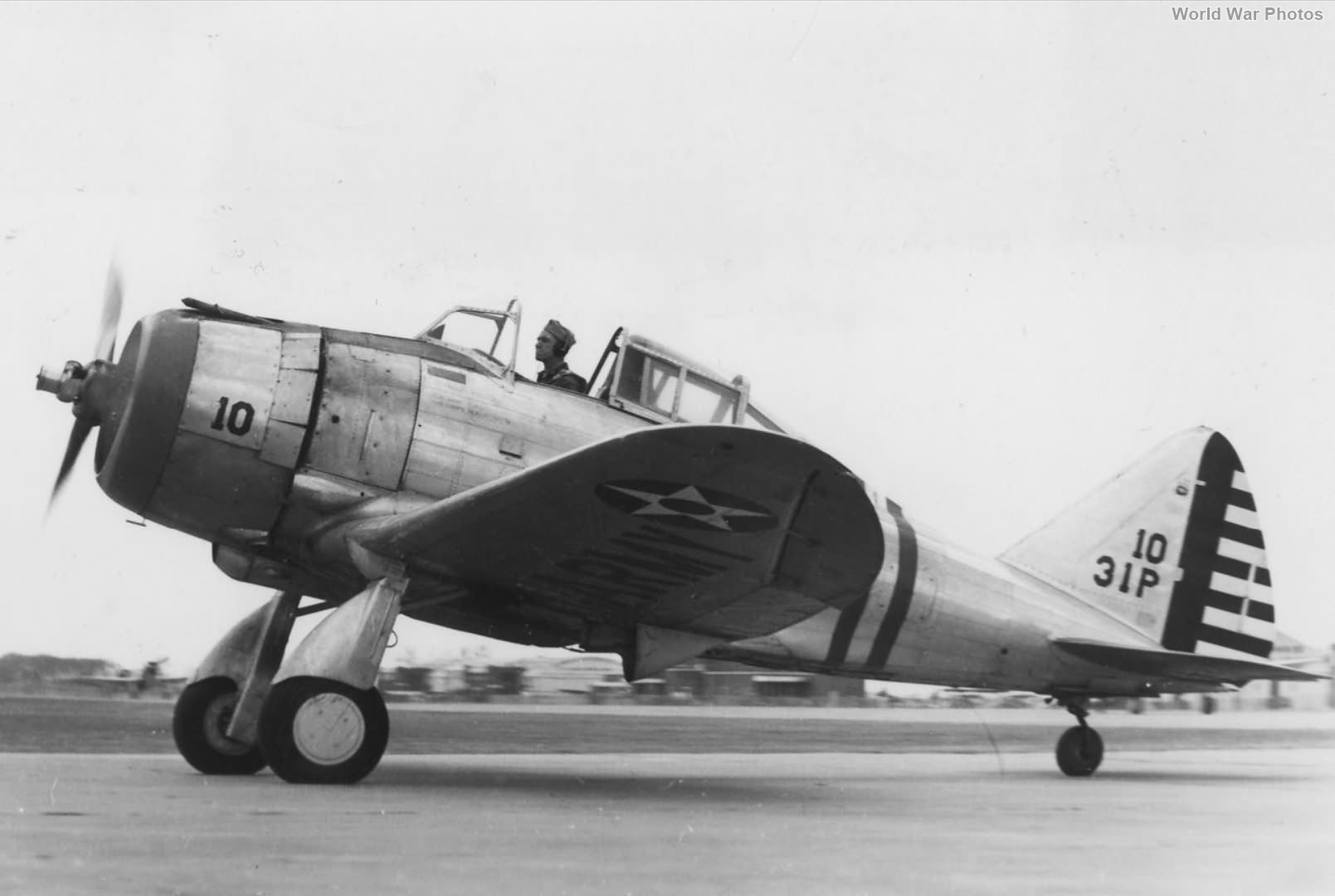 P-35 of the 31st PG prepares for take off at Selfridge Field 1940