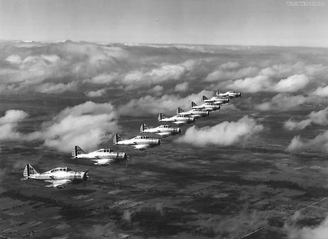 P-35s of the 27th PS flying in formation | World War Photos