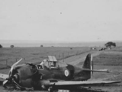 Destroyed French H-75A 1940 2