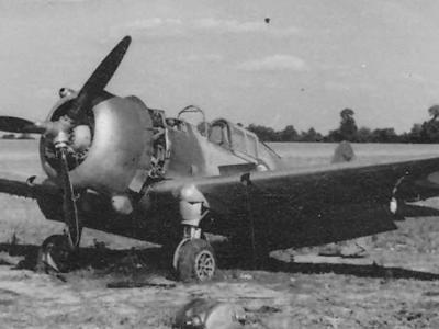 Destroyed French Hawk 75A-1