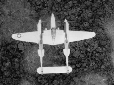 Lockheed P-38 in flight