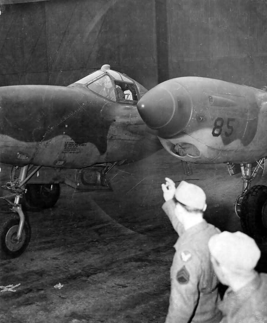 Lt General Doolittle in Lockheed P-38 Lightning Just Before He Takes Off On A Short Flight 23 March 1944