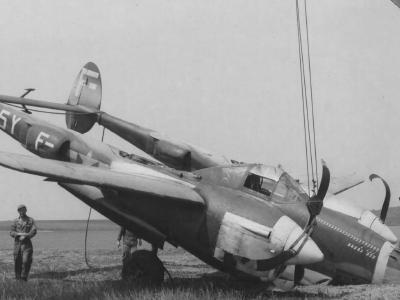 P-38 Lightning code 5Y+F of the 384ht Fighter Squadron 364 Fighter Group