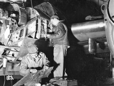 P-38 Lightning Maintenance Burtonwood England 2