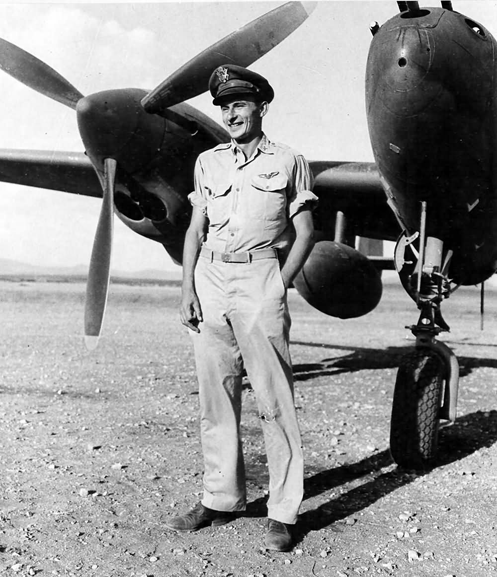 P-38 Lightning and pilot 