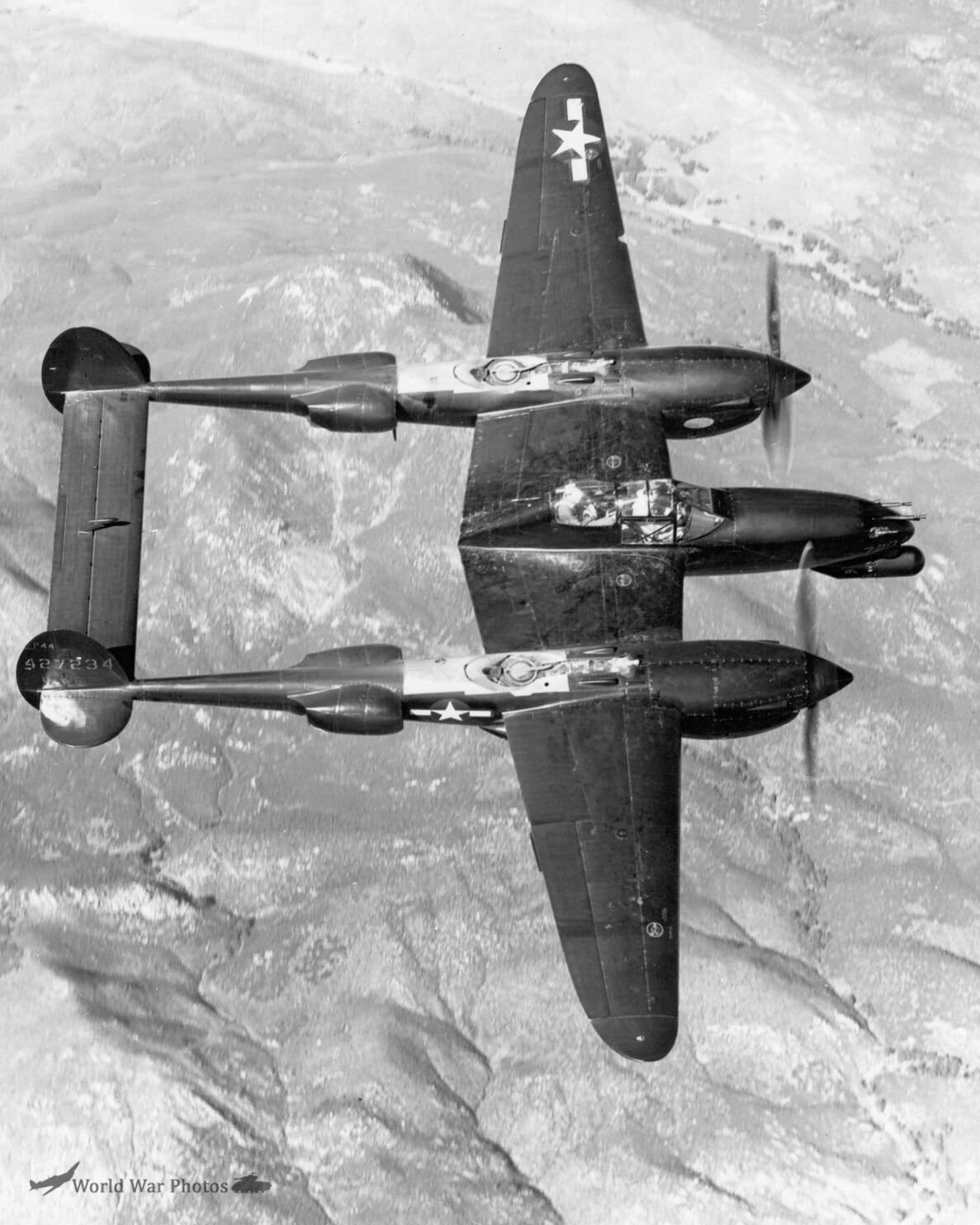 P-38M 44-27234 in flight 