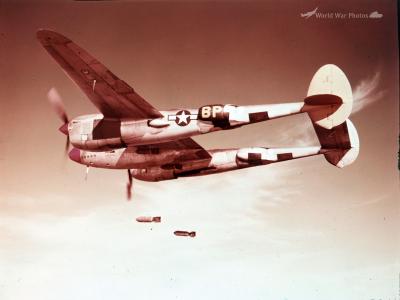 P-38 High Level Bombing 15th AF