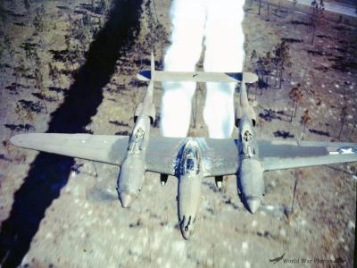 Lockheed P-38 in flight 
