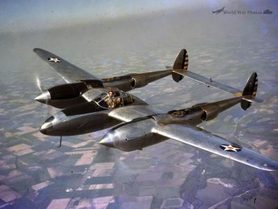 YP-38 in flight