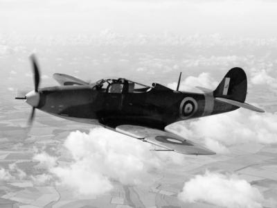 Airacobra I AH577 of No 601 Squadron RAF in flight