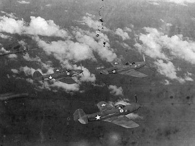 P-39K Airacobra of the 12th FS in flight
