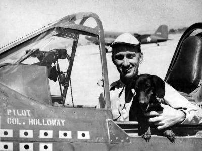 Col Bruce K. Holloway commander 23rd Fighter Group in P-40K