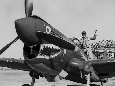 P-40E Warhawk Capt Bill Hennon 49th Fighter Group shark mouth nose art