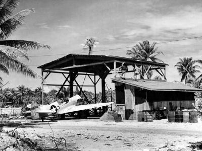 P-40N-5 Warhawk 42-105182, Ellice Island PTO Repair shop