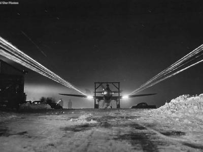 Kittyhawk tests guns at Curtiss Plant 1942