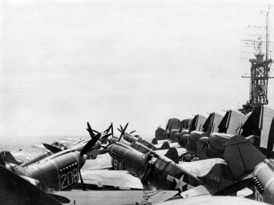 P-40K of the 78th Fighter Squadron, 15th FG aboard carrier