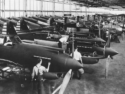 P-40 on assembly line 1940