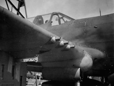 P-40 right wing machine guns in action