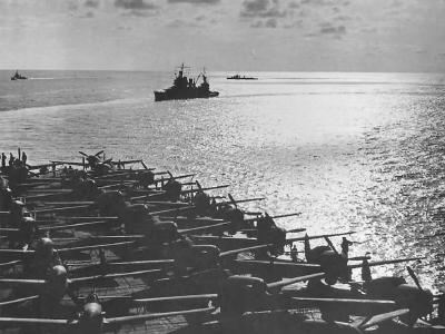 P-40s of 325th FG aboard USS Ranger 1943