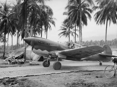 Kittyhawk Mk IA of 75 Squadron RAAF at Milne Bay