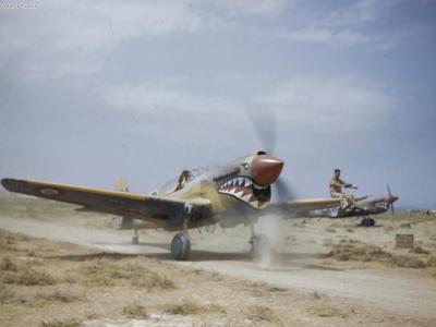 Kittyhawk Mk III No. 112 Squadron RAF Medenine airfield