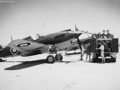 Curtiss Tomahawk Mk IIB of No 3 Squadron RAAF and fuel truck