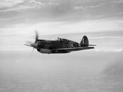 Tomahawk Mk I AH791 RM-E of No. 26 Squadron RAF in flight