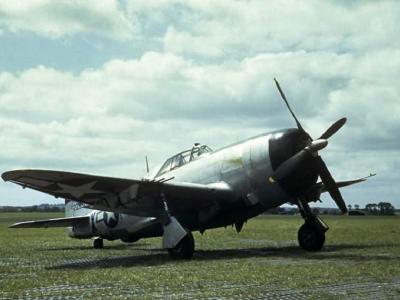 P-47 Thunderbolt of the 404th Fighter Group color photo